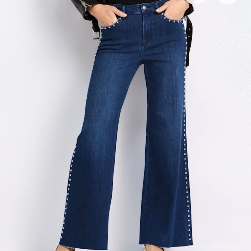 Vigoss Sydney Studded Wide Leg Jean Size 10 ( Stitch Fix )